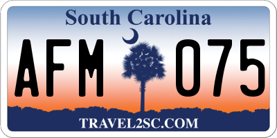 SC license plate AFM075