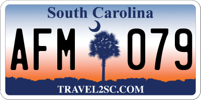 SC license plate AFM079