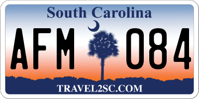 SC license plate AFM084