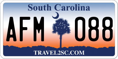 SC license plate AFM088