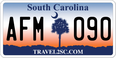 SC license plate AFM090