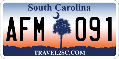 SC license plate AFM091