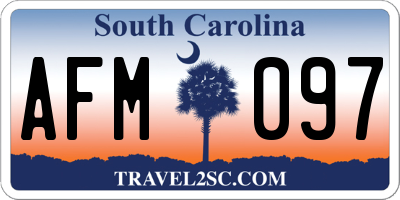 SC license plate AFM097