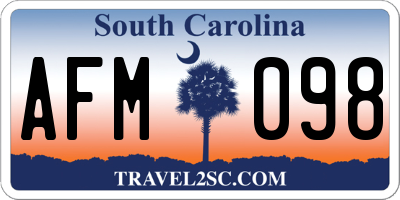SC license plate AFM098