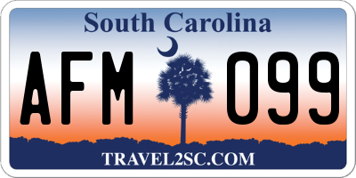 SC license plate AFM099
