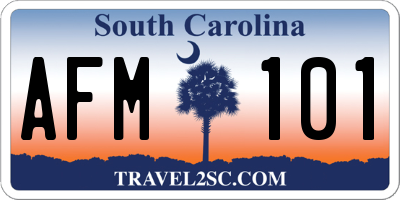 SC license plate AFM101