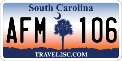 SC license plate AFM106