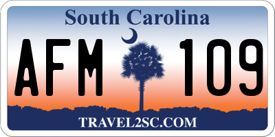 SC license plate AFM109