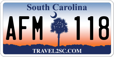 SC license plate AFM118