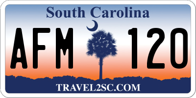 SC license plate AFM120