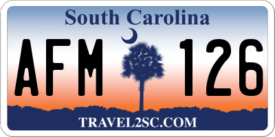 SC license plate AFM126