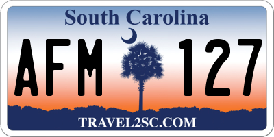 SC license plate AFM127