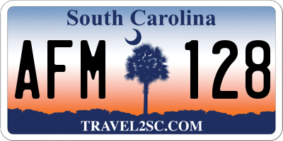 SC license plate AFM128