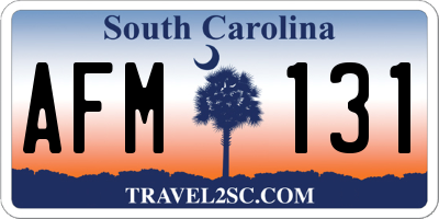 SC license plate AFM131