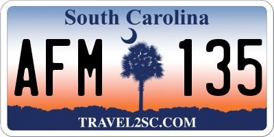 SC license plate AFM135
