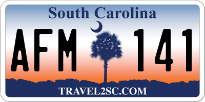 SC license plate AFM141
