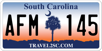 SC license plate AFM145