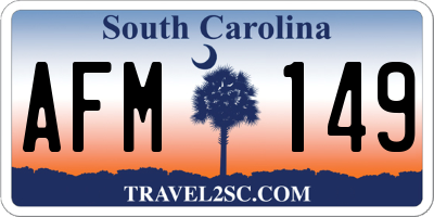 SC license plate AFM149