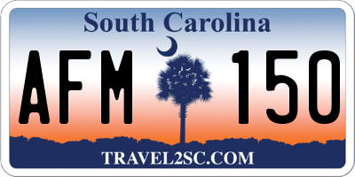SC license plate AFM150