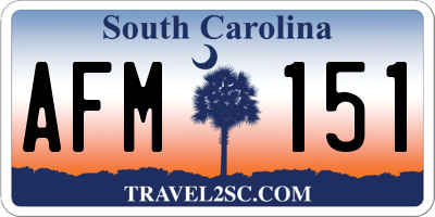 SC license plate AFM151