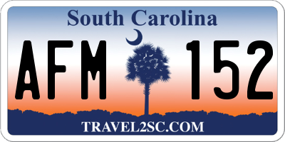 SC license plate AFM152