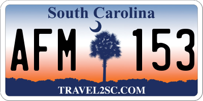 SC license plate AFM153