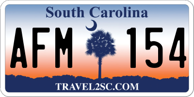 SC license plate AFM154