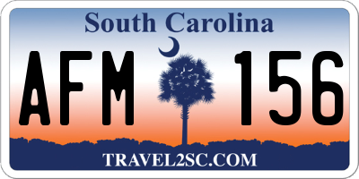 SC license plate AFM156