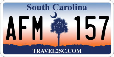 SC license plate AFM157