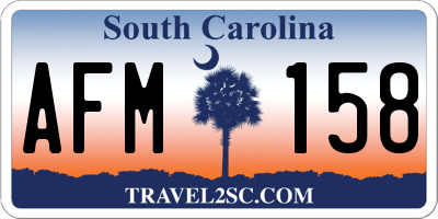 SC license plate AFM158