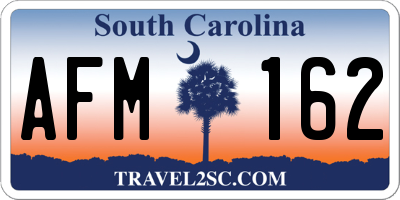 SC license plate AFM162