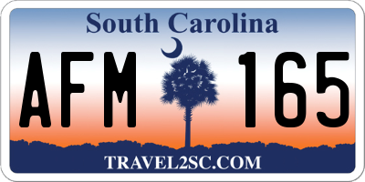 SC license plate AFM165