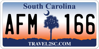 SC license plate AFM166