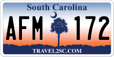 SC license plate AFM172