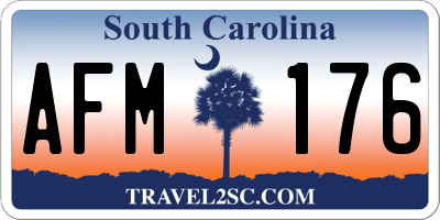 SC license plate AFM176