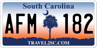 SC license plate AFM182