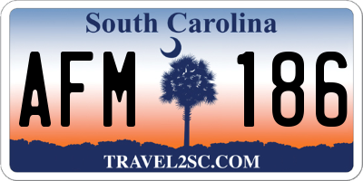 SC license plate AFM186