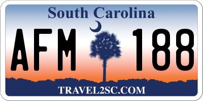 SC license plate AFM188