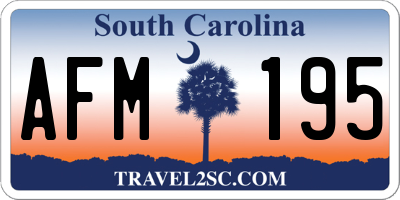 SC license plate AFM195