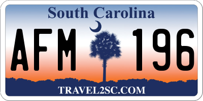 SC license plate AFM196