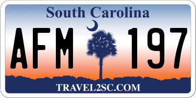SC license plate AFM197
