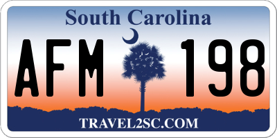 SC license plate AFM198