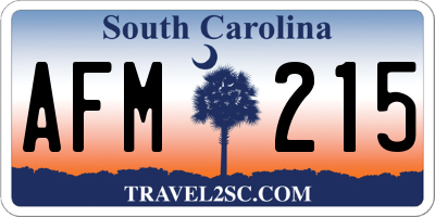 SC license plate AFM215