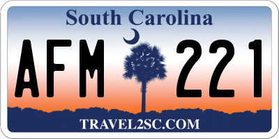 SC license plate AFM221