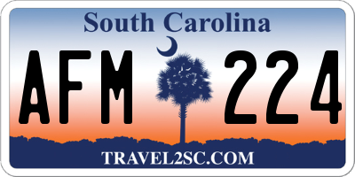 SC license plate AFM224