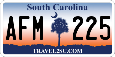 SC license plate AFM225