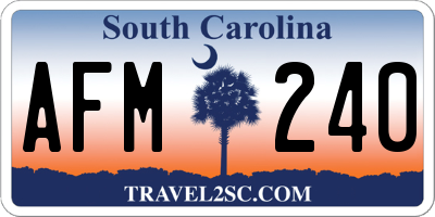 SC license plate AFM240