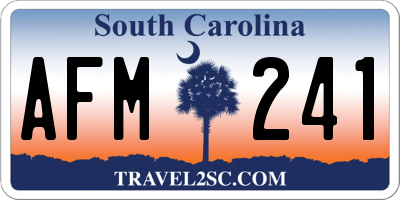 SC license plate AFM241