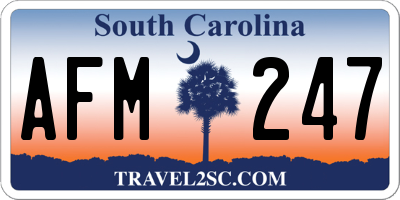 SC license plate AFM247