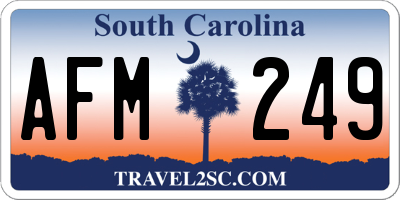 SC license plate AFM249